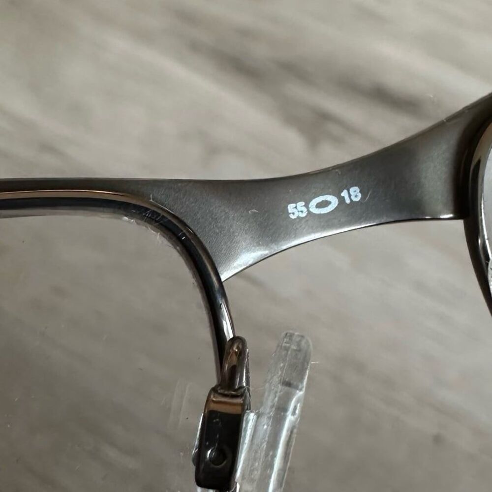 Oakley Metal Plate Brushed Chrome Glasses Frames OX5038-0655 - Picture 10 of 10